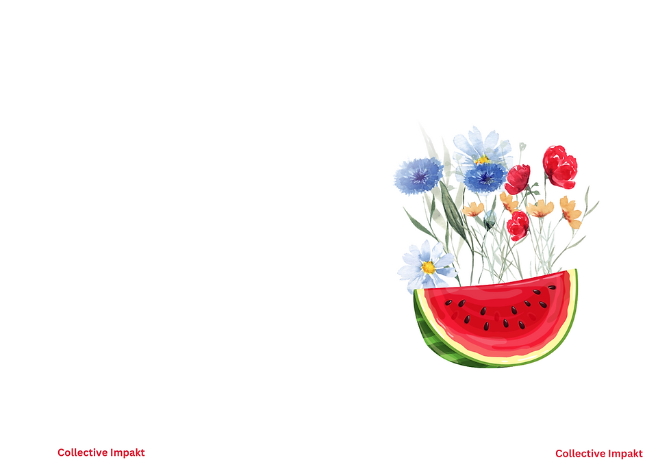 Thumbnail: Fundraising Cards (1pcs or 10 pcs)- WildFlowers and Watermelon