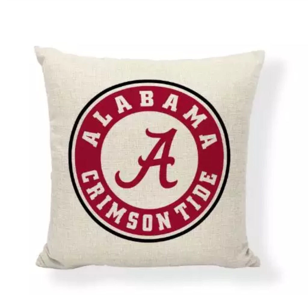 TP3014. Crimson Tide - 1 Sided Linen Throw Pillow