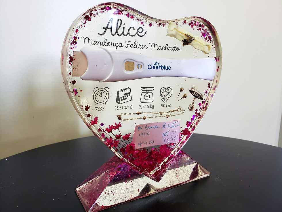 Eternização Maternidade com Suporte 15cm: (Personalizavel)