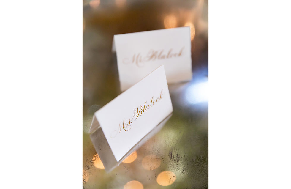 Hand drawn calligraphy is a perfect way to tie your wedding stationery into your reception decor!