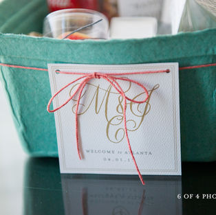 Custom Wedding Box Tag | Monogrammed Tag for Welcome Bag | Welcome Tag | Paper Daisies