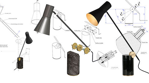 Design drawing from Brossier Saderne, French hotel and restaurant lighting designer and bought to NZ by light establishment.
