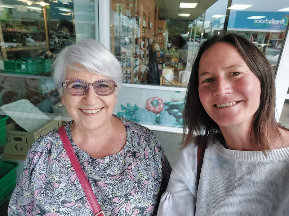 Mary and one of senior pilates students