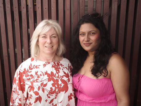 Photo of employment advocate Ruth Pettengell with successful ERA applicant Preeti Mala.
