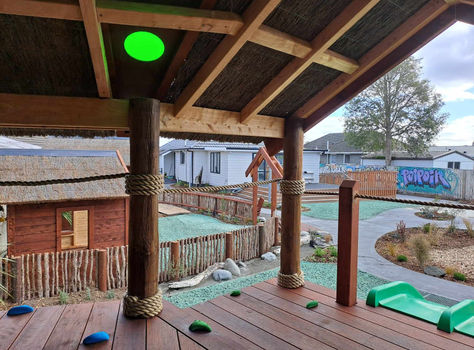 A natural playground project by Woodland Escape at Waitaha Kohanga Reo in Christchurch