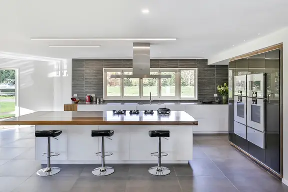 Gallery image for Glass & Steel kitchen design by Whyte House Design, Ohoka Canterbury