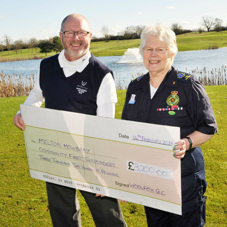 Woolfox Golf Club Raises £3,200 for Melton Community First Responders