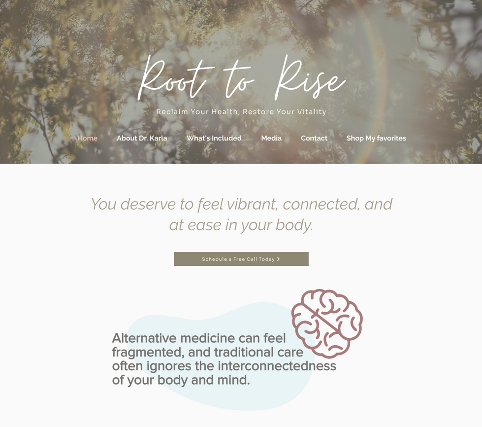 Root to Rise Website Preview 