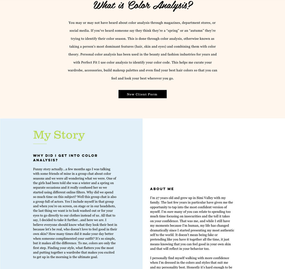 Perfect Fit Website Preview 4