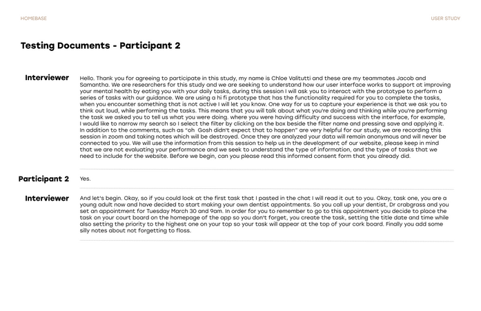 Testing Documents - Participant 2 - Page 1