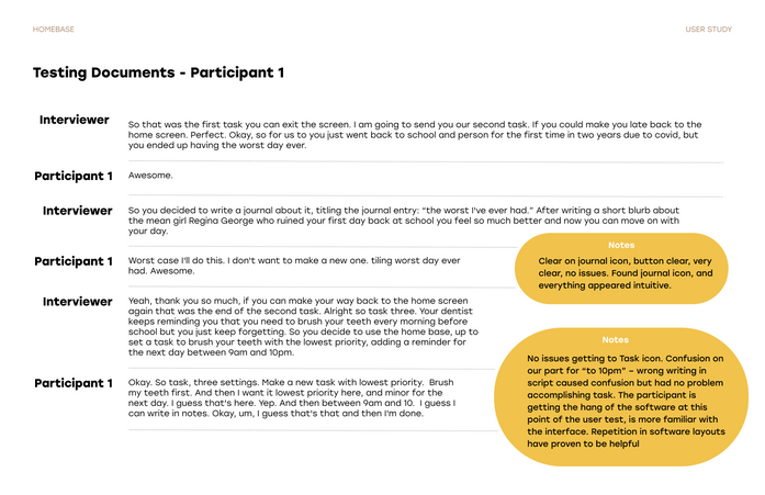 Testing Documents - Participant 1 - Page 3
