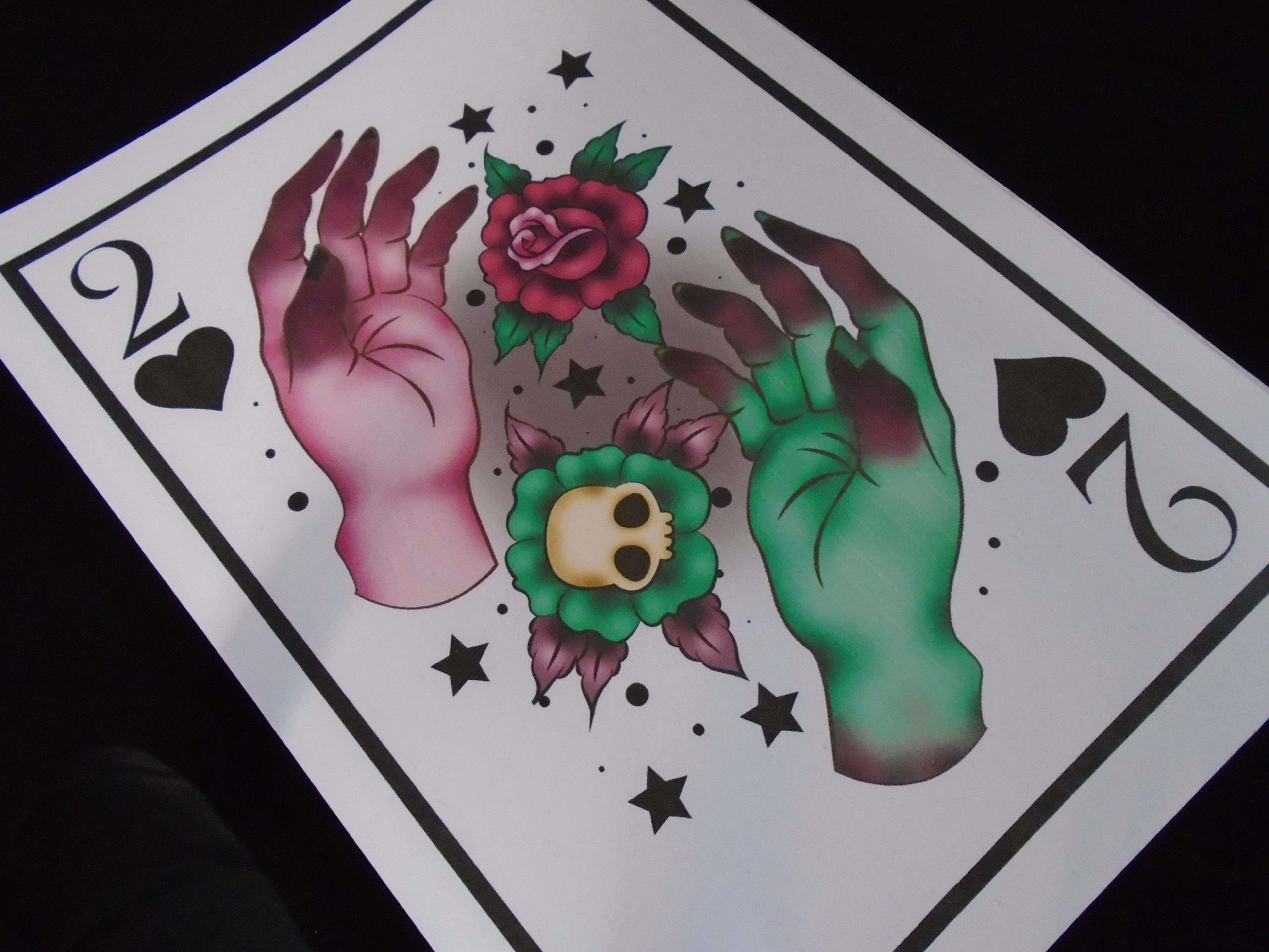 "Two of Hearts" A5 Print