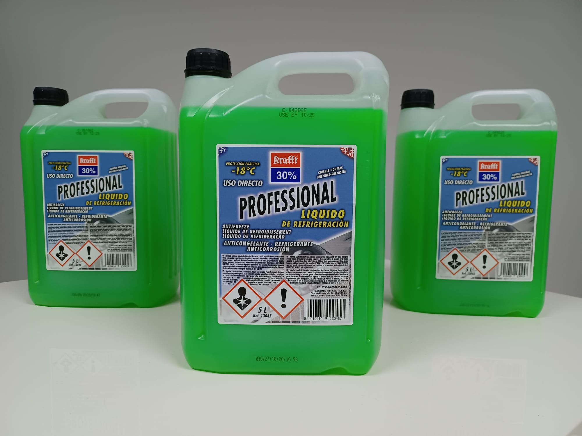 13045 AGUA RADIADOR COLOR VERDE AL 10% KRAFFT