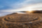 Labyrinth on the hill near Baikal lake a