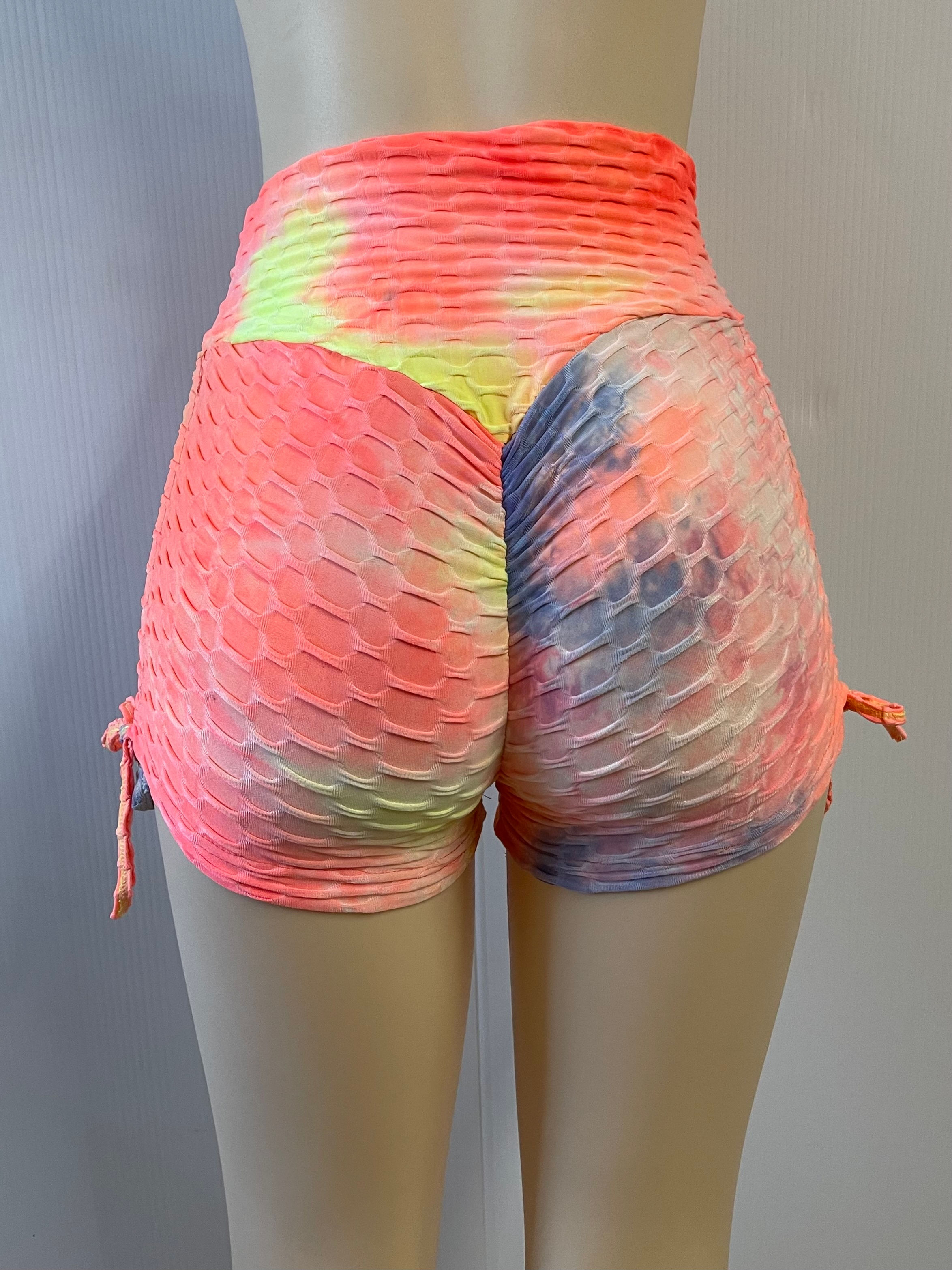 Multicolored Honeycomb Shorts