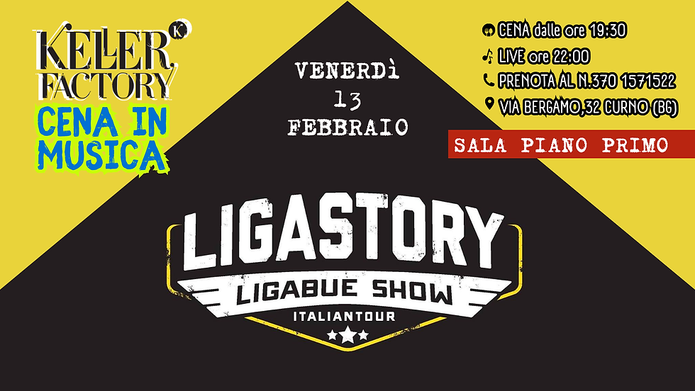 Cena in Musica con Ligastory - Tributo a Ligabue