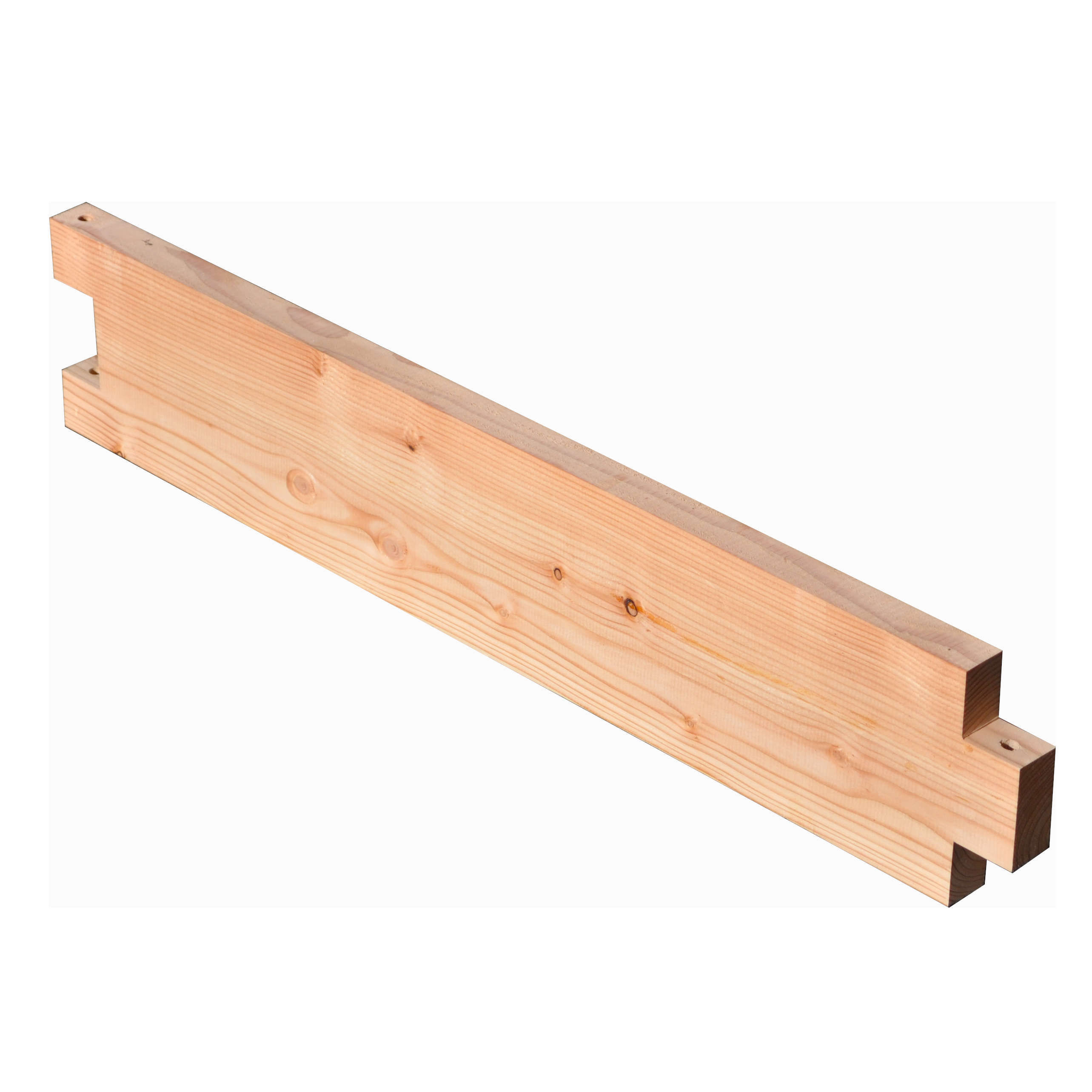 Hochbeet-Element M, das Grundelement des Hochbeet-Systems von HochKultur. Zwischen einem und fünf Lagen dieser Elemente bilden die Seiten des Hochbeets. Hergestellt aus unbehandelter Lärche.