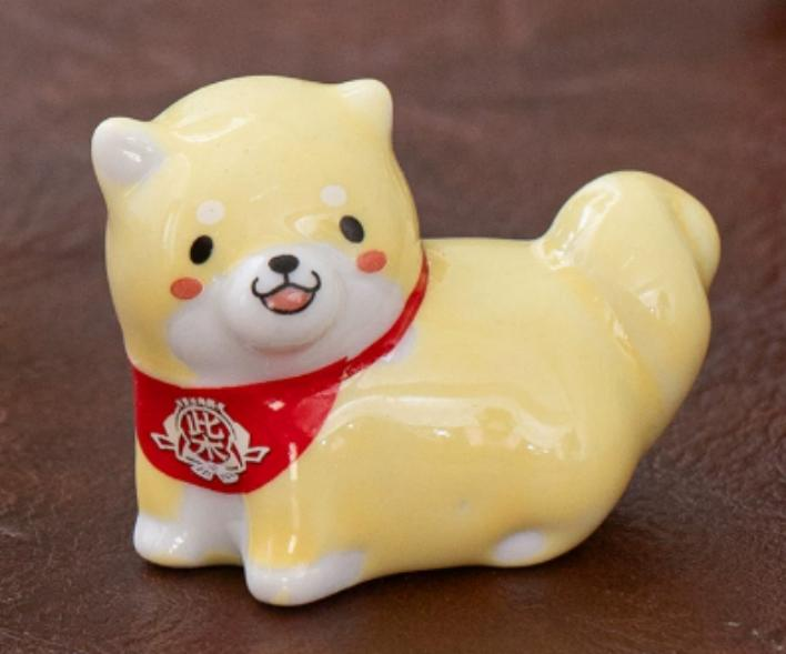 Thumbnail: Chopsticks Rest - Ceramic Dog Shaped