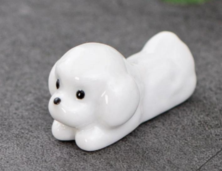 Thumbnail: Chopsticks Rest - Ceramic Dog Shaped