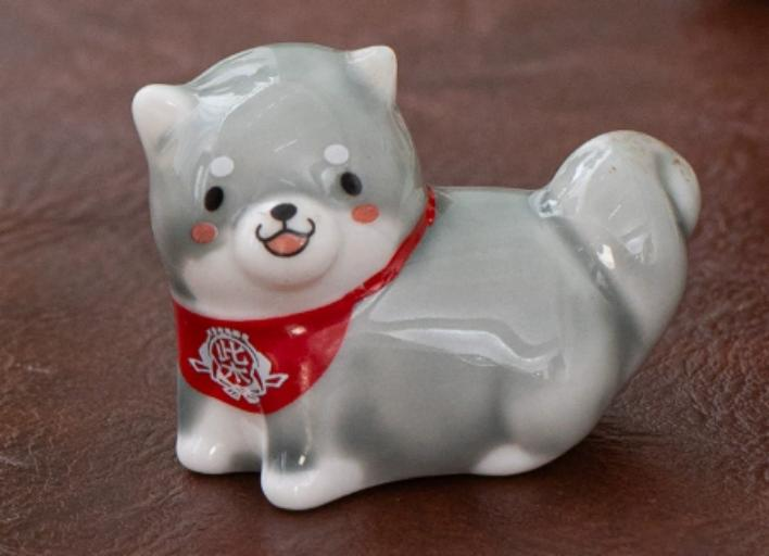 Thumbnail: Chopsticks Rest - Ceramic Dog Shaped