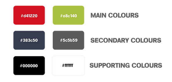 Brand colours for Tasty Box Meal