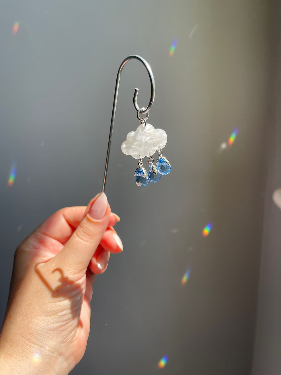 Thumbnail: Mini Cloud Plant Stake Suncatcher Potted Plant Decoration