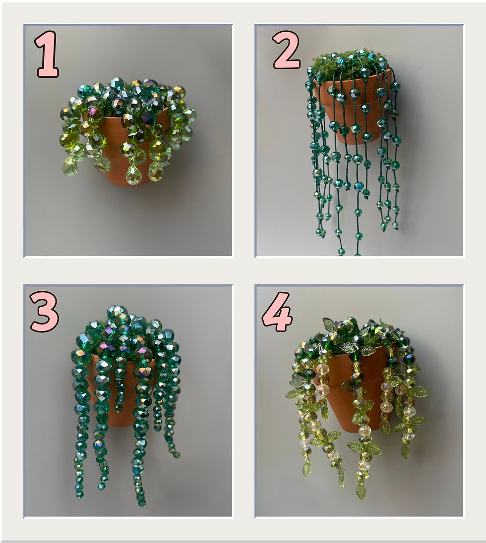 Thumbnail: Beaded Plant Fridge Magnet