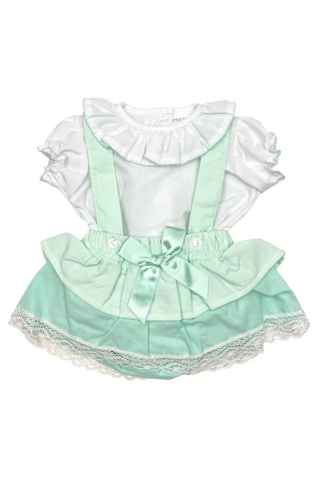 Little Nosh  Mint Dress & Blouse Bow Set