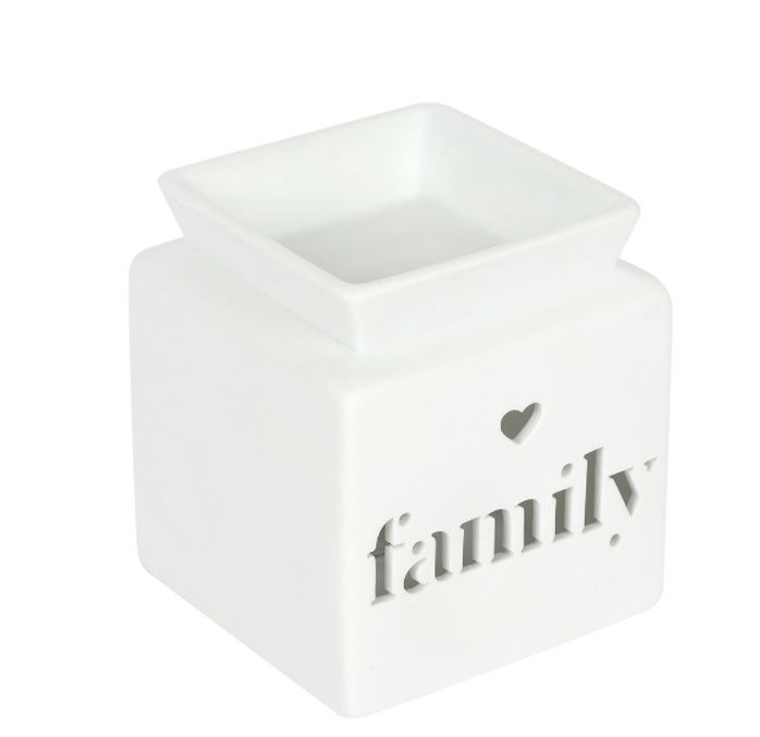 White Family Cut Out Oil Burner