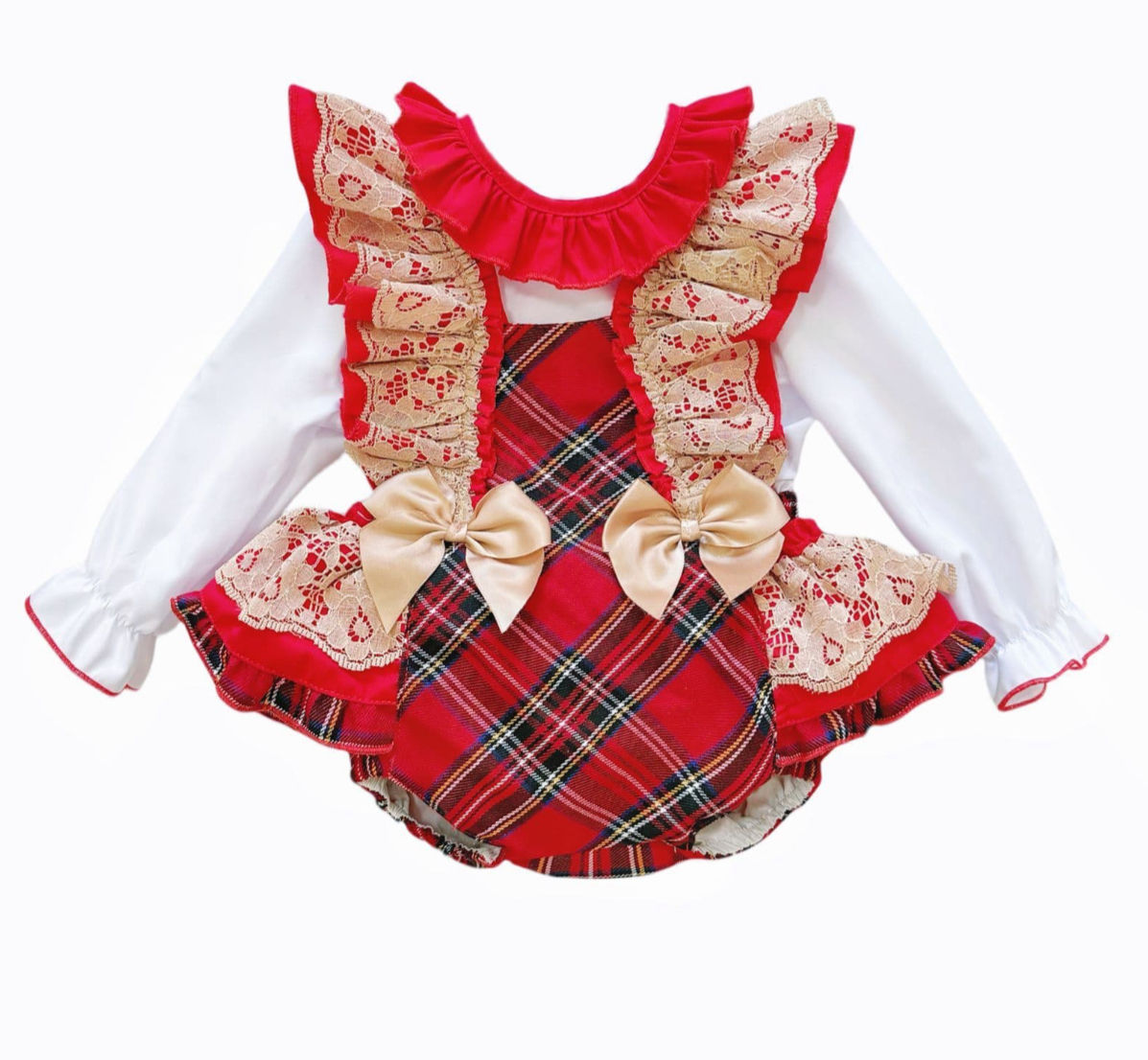 Wee Me Tartan Romper & Shirt