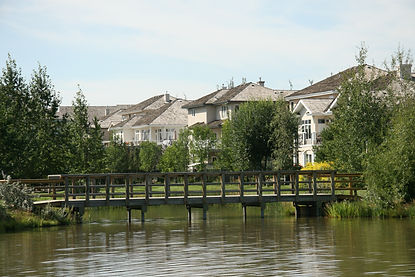 Bridge over water feature in the Properties of Donsdale
