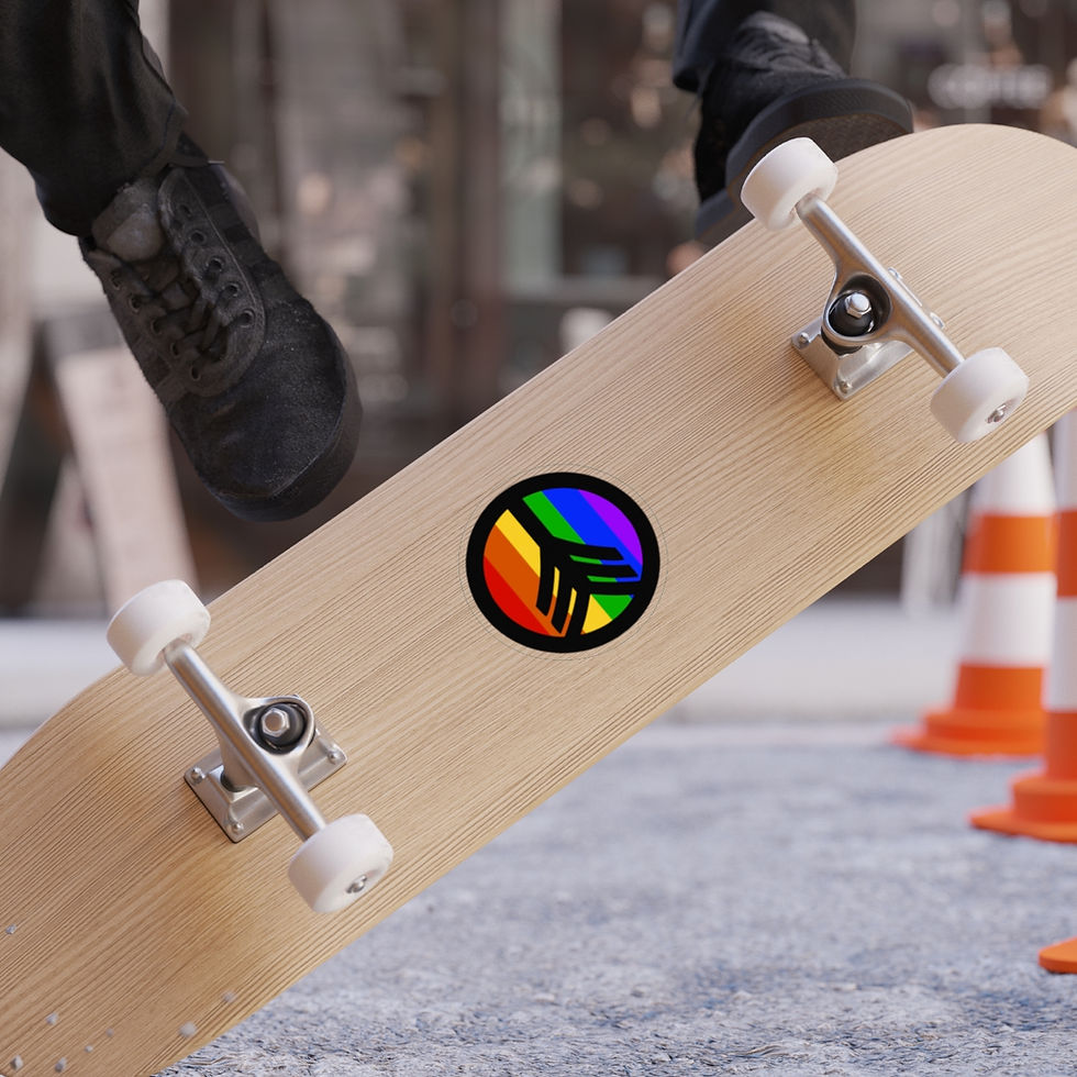 Thumbnail: Black Rainbow Transparent Outdoor Stickers, Die-Cut, 1pc