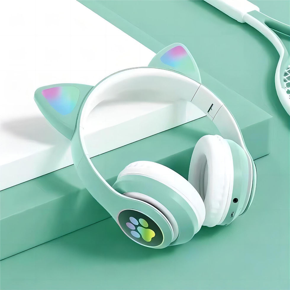 Thumbnail: Cat Ear Bluetooth Headset Wireless with LED Light