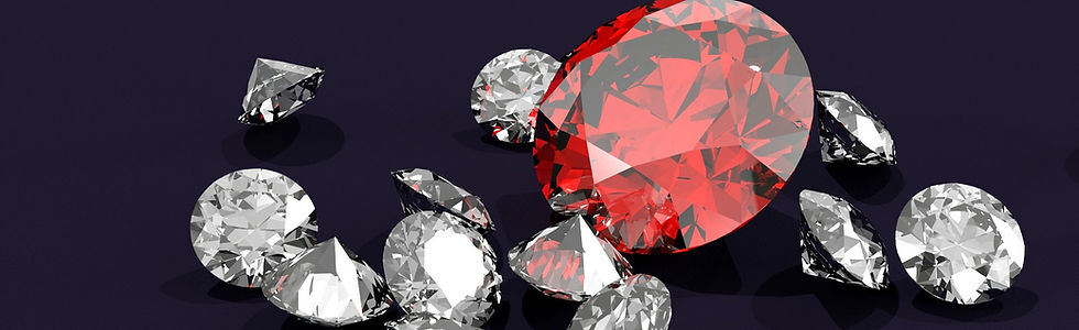 Diamants rouge et blanc