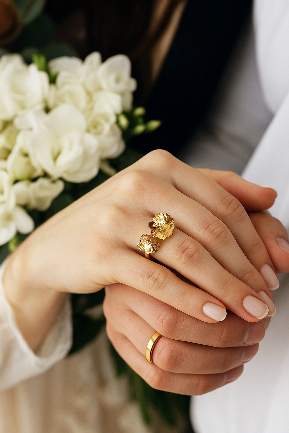 Bague de mariage ciselée