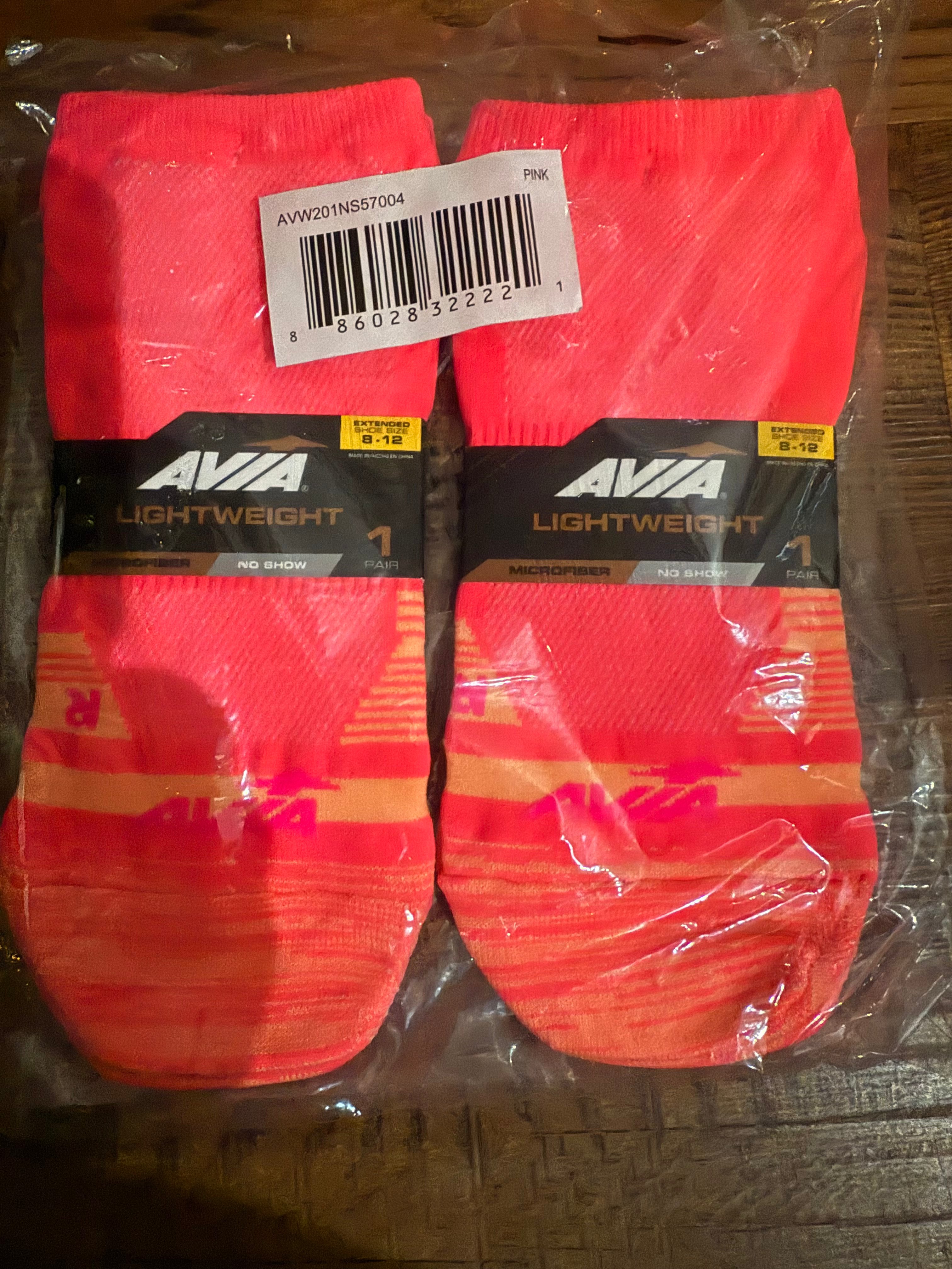 Avia Pink & Yellow Lightweight No Show Socks