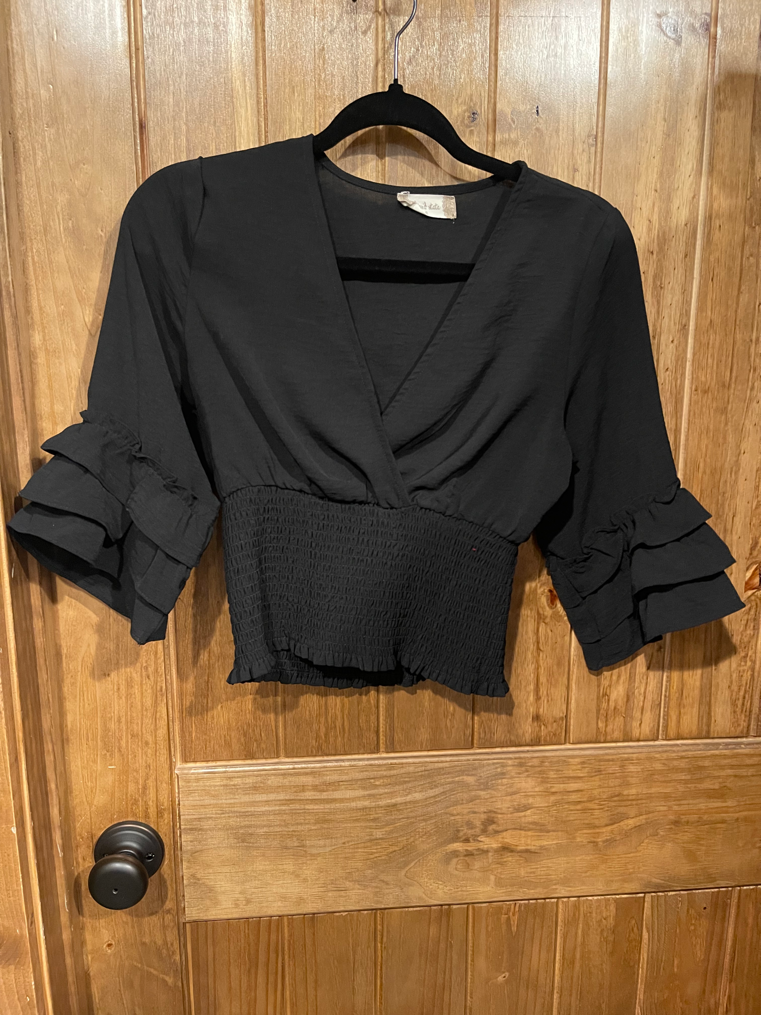 Altar’d State Small Black Blouse 