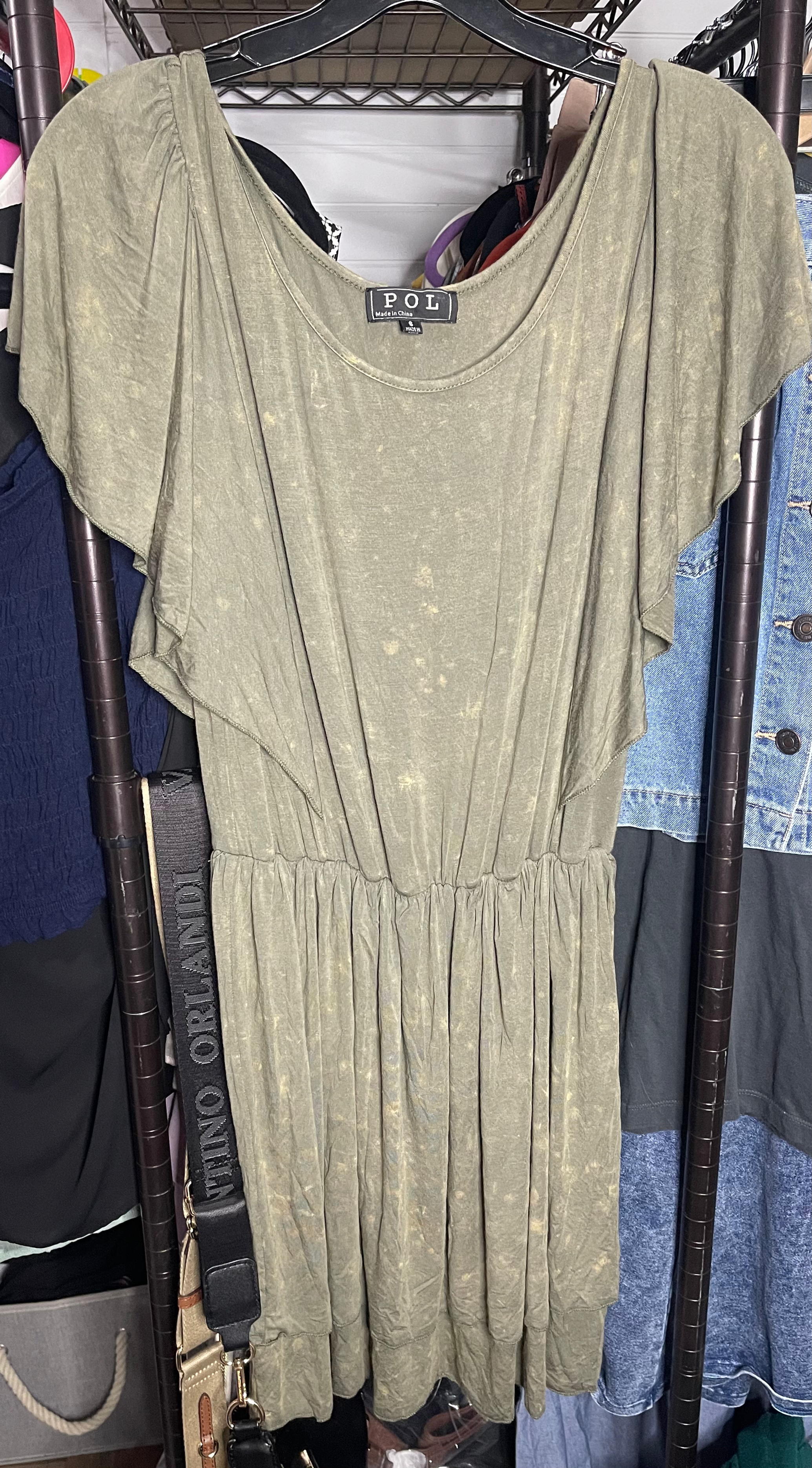 POL Olive green dress/top