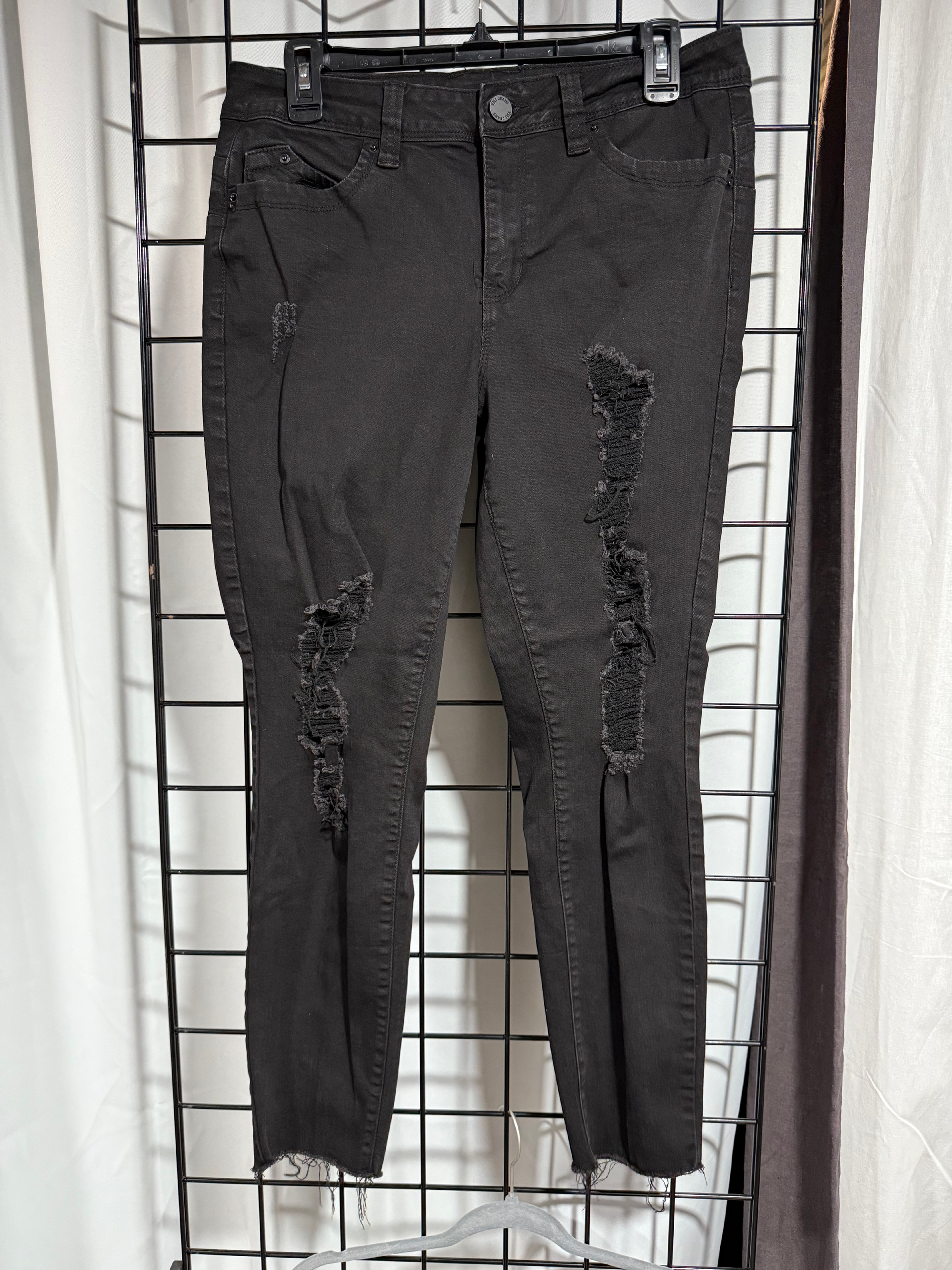 YMI Black Distressed Skinny Jeans