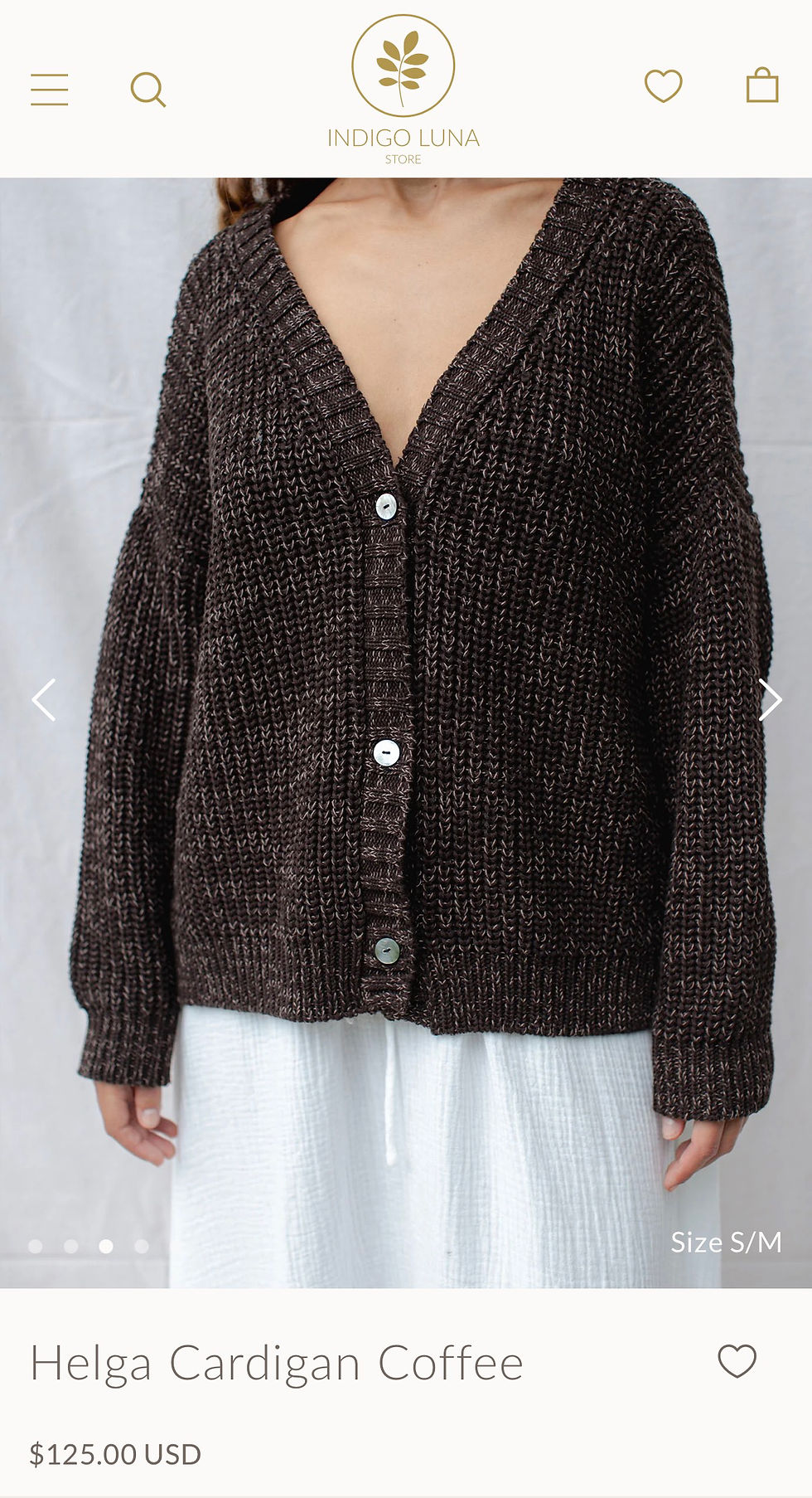 Thumbnail: Indigo Luna Store Cotton Helga Cardigan