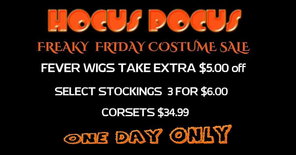 Hocus Pocus Halloween Costume Shop, Freaky Friday Sale