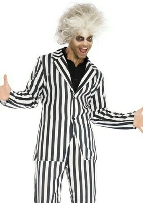 2 piece men's Beetlejuice Costume
