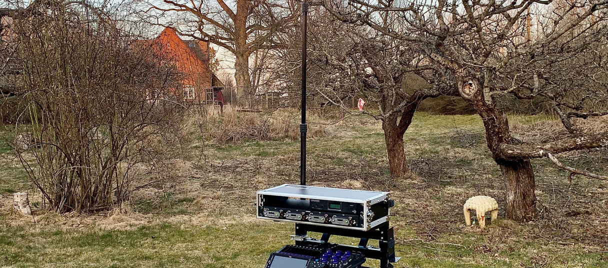 Aaton Cantar on the new sound cart