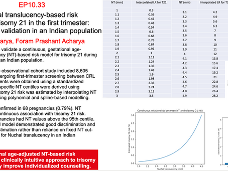 Nuchal translucency-NT based risk assessment for trisomy 21