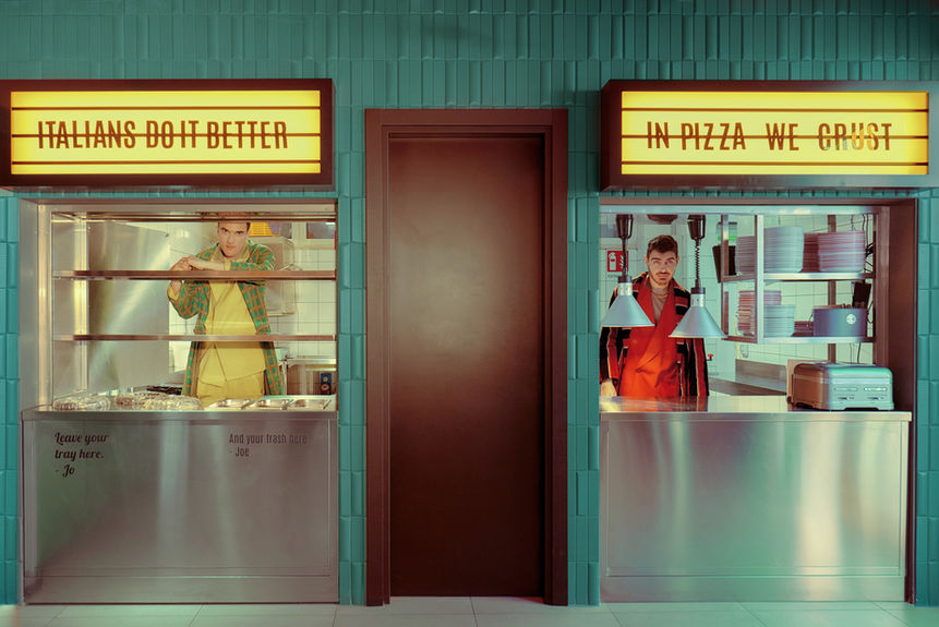 photographic shooting inspired by wes anderson's film Asteroid City