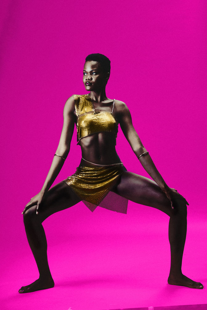 photographic shooting wit colourful clothes and background, art direction by carolina turra 