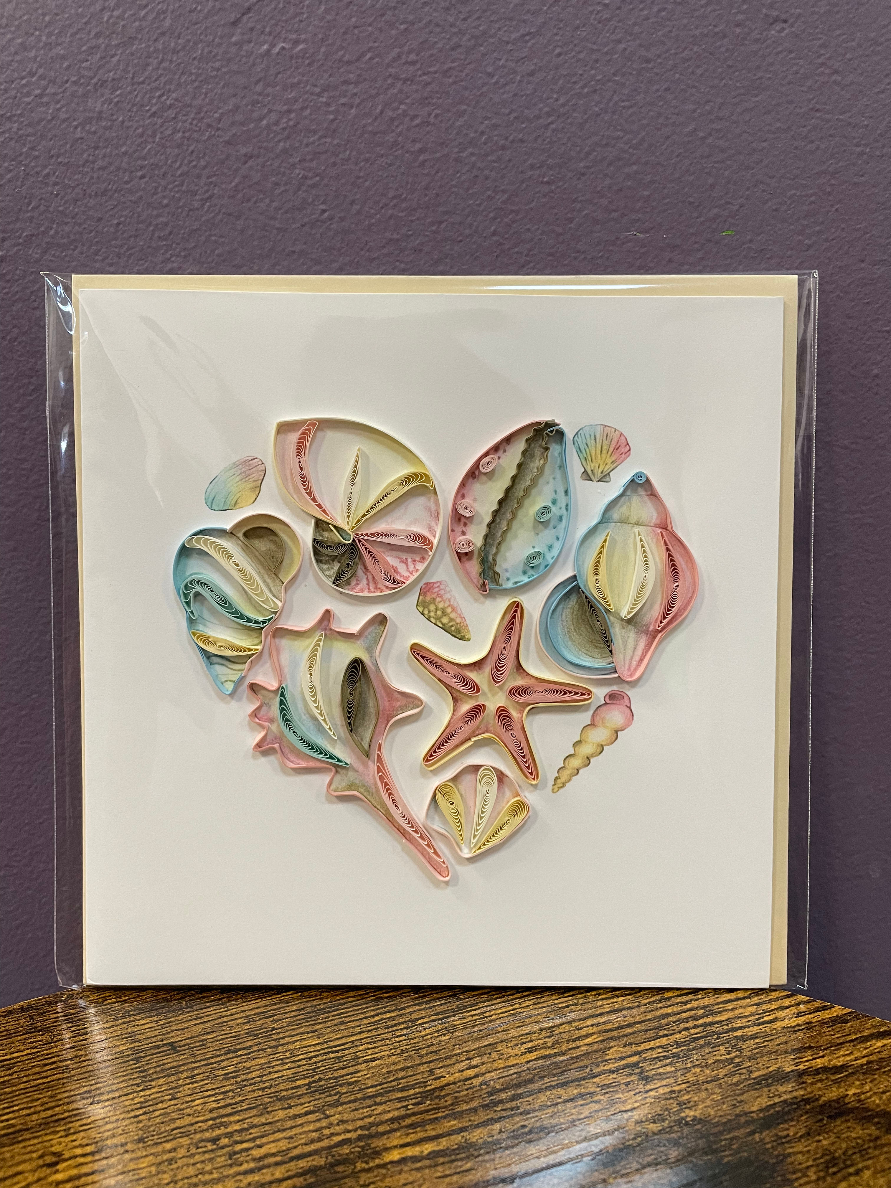 Seashell Heart Quilling Card