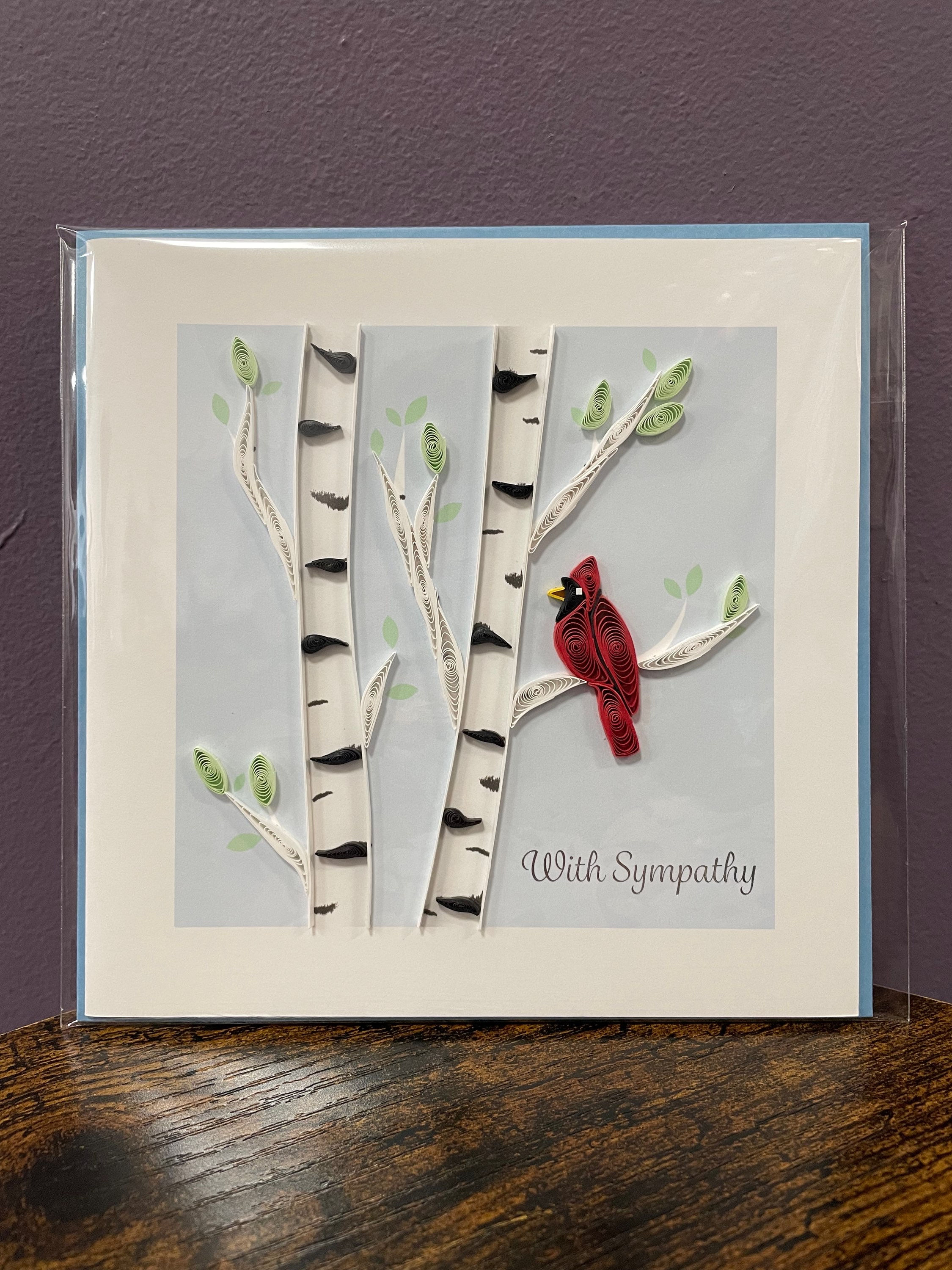 Cardinal Sympathy Quilling Card 