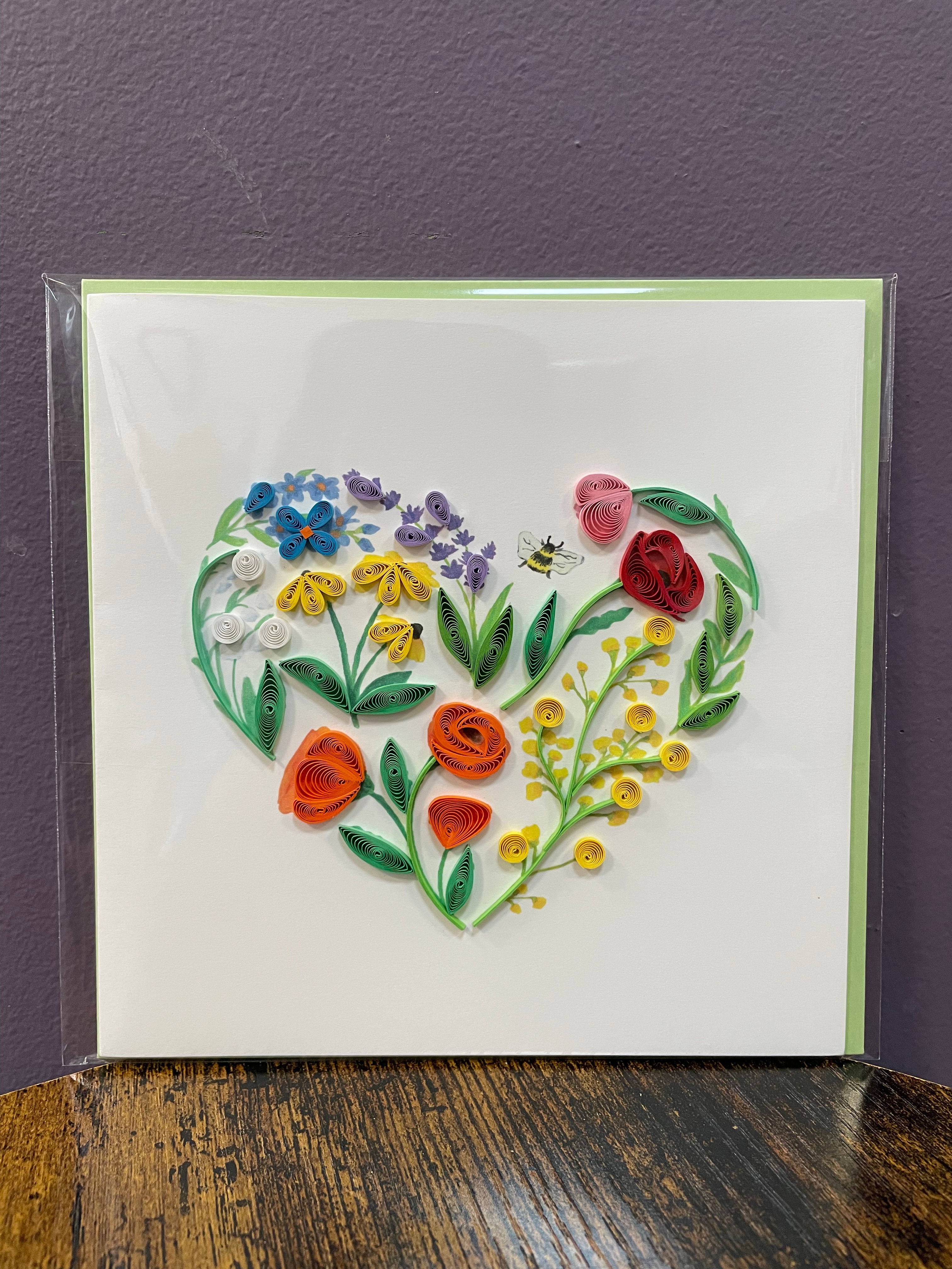 Garden Heart Quilling Card