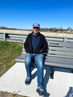Dad on Bonnie's bench